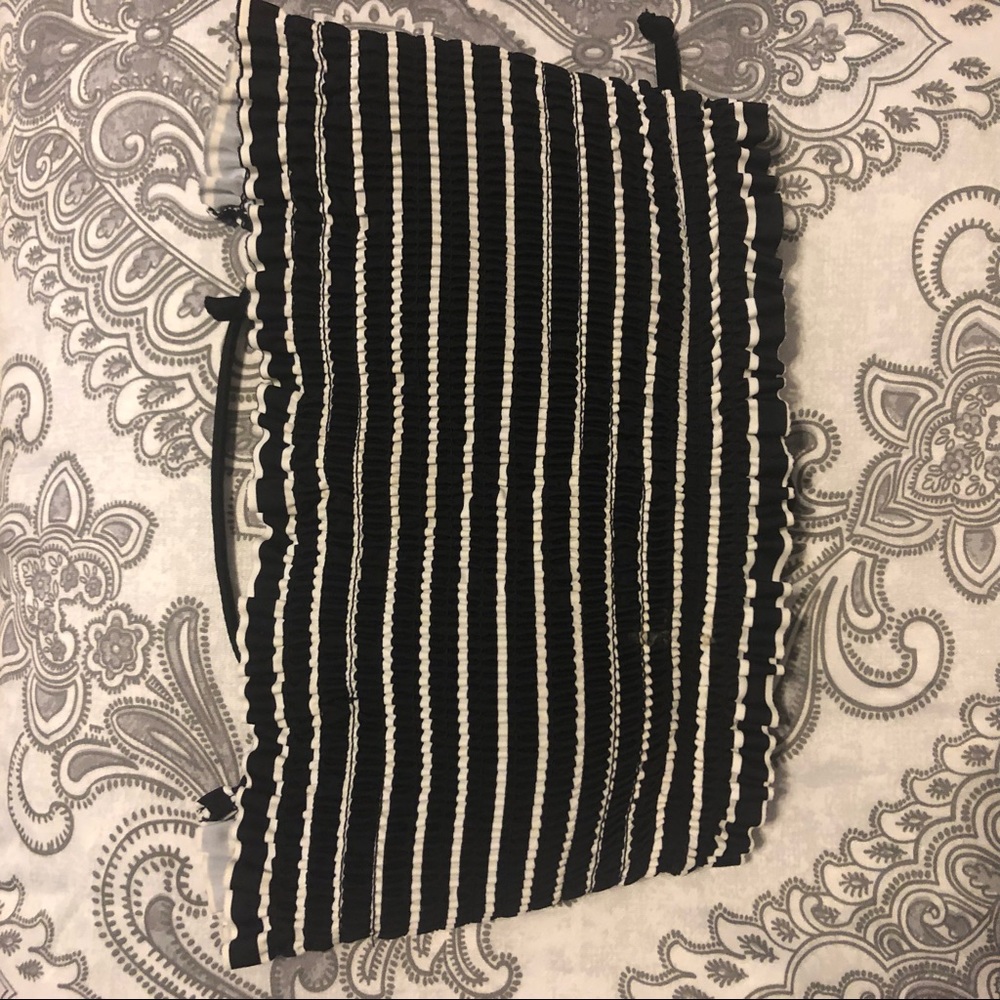 Stripped Bandeau Bikini Top